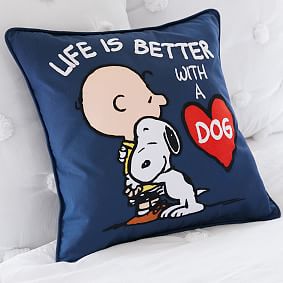 Peanuts&#174;  Life Is Better With A Dog Pillow Cover