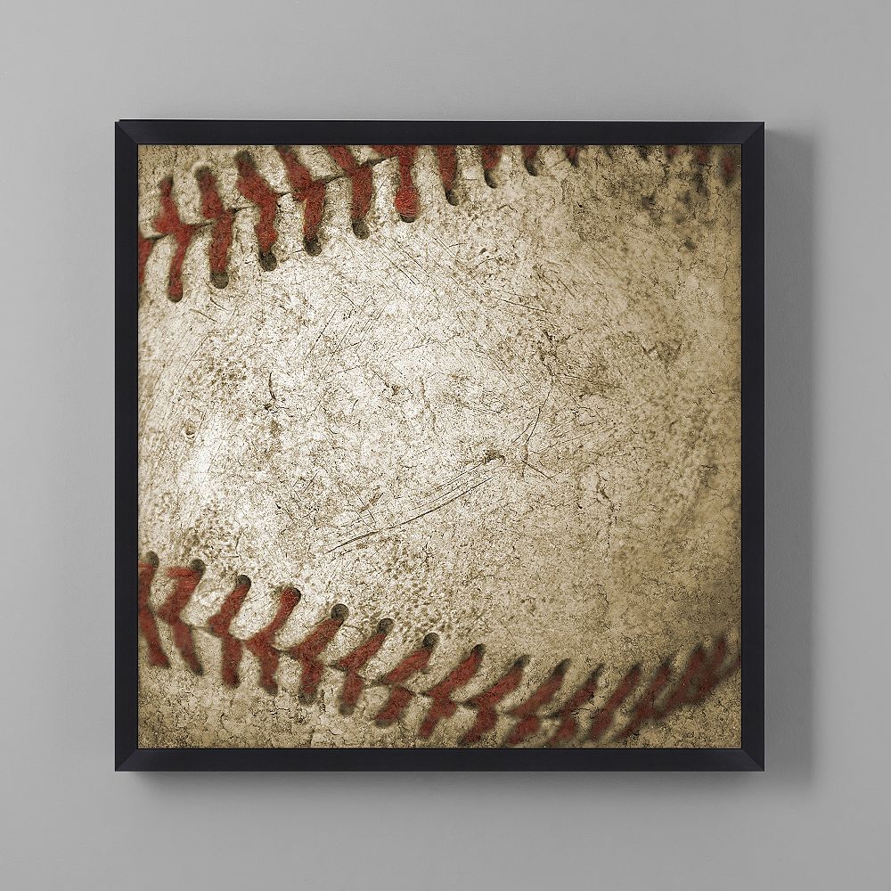 Weathered Ball Framed Art, 28&quot;x28&quot;