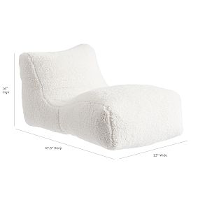 Sherpa Ivory Chaise Lounger