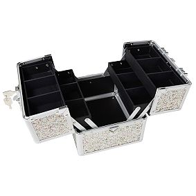 Shine Bright Silver Glitter Beauty Case