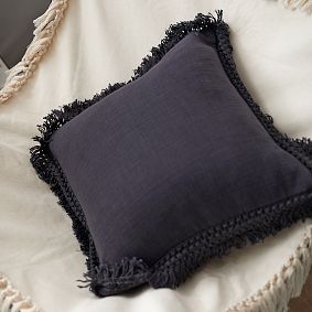 Crochet Fringe Pillow Cover
