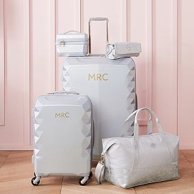 Sleepover Silver Hard-Sided Cosmetic Case