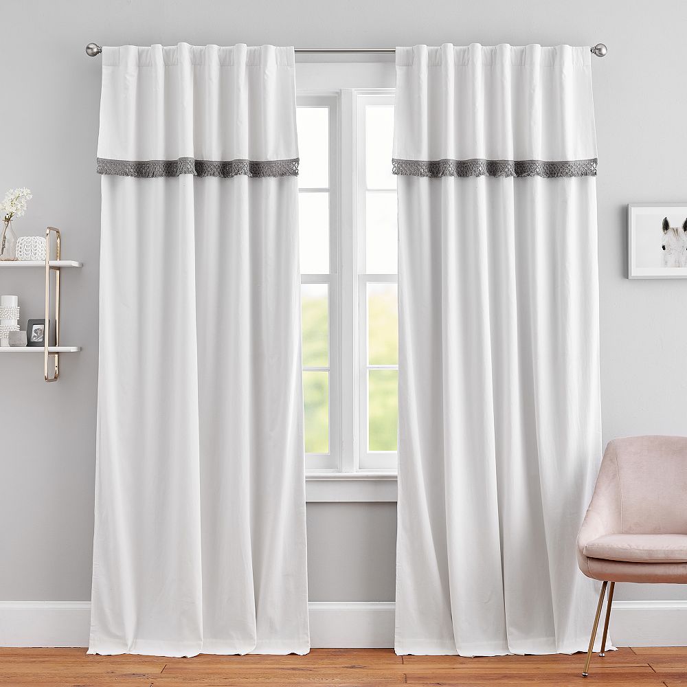Fringe Border Blackout Curtain