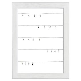 Statement Cable Frame With Dry-Erase Board, White Wash