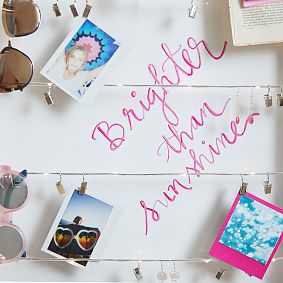 Statement Cable Frame With Dry-Erase Board, White Wash