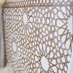 Moroccan Carved Faux Headboard