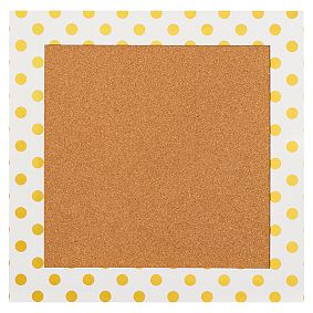 Paper Border Corkboard, Gold Dots