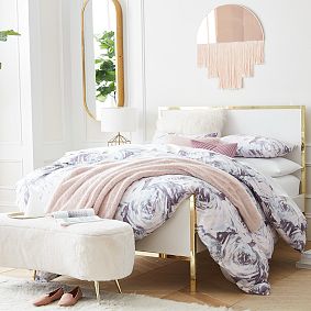 Painted Roses Organic Duvet Cover