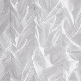 Ruched Linen Shower Curtain