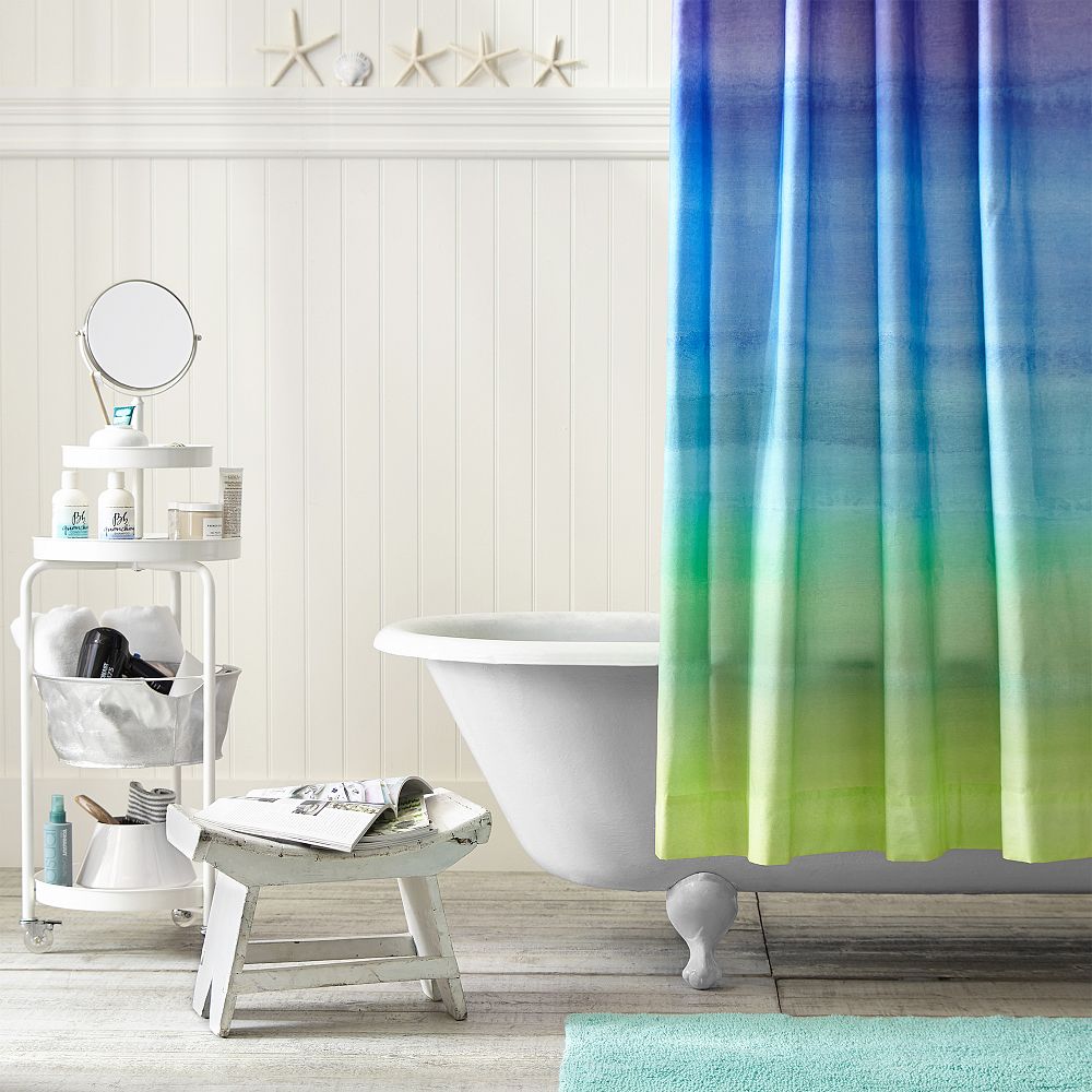 Watercolor Rainbow Shower Curtain