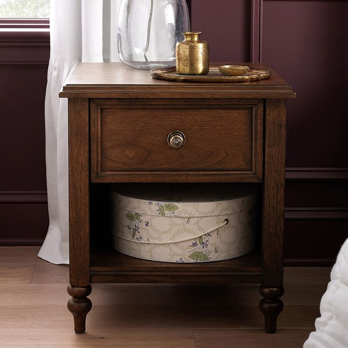 Chris Loves Julia Turned Wood Nightstand (20")
