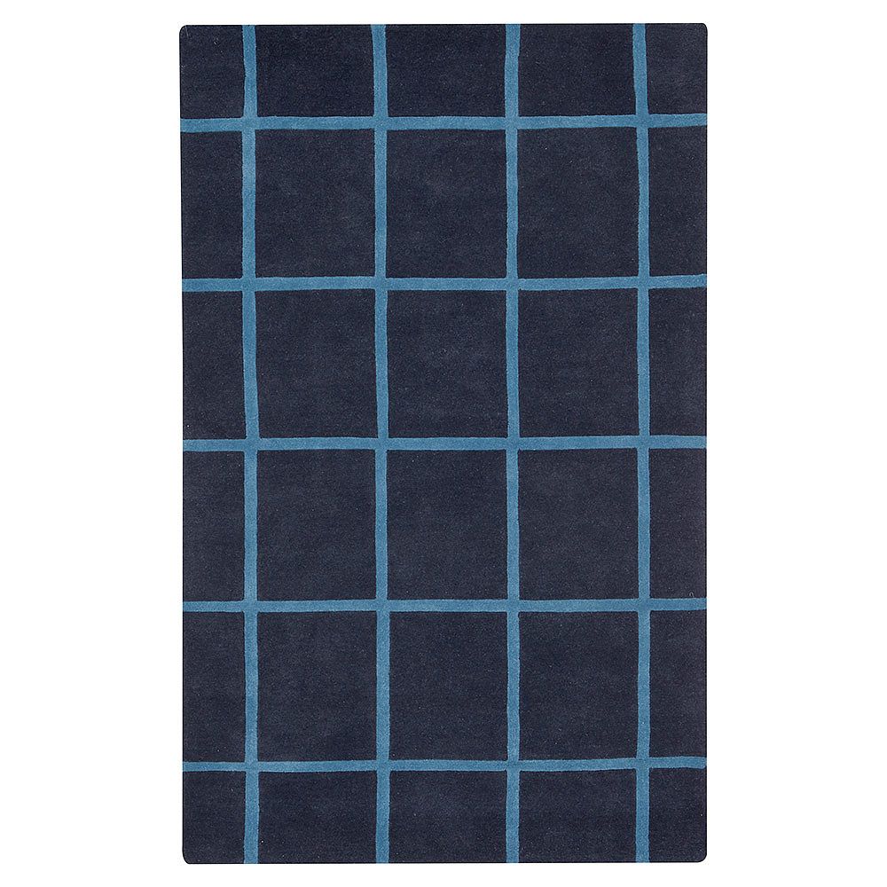 Boxter Plaid Rug, Navy/Blue