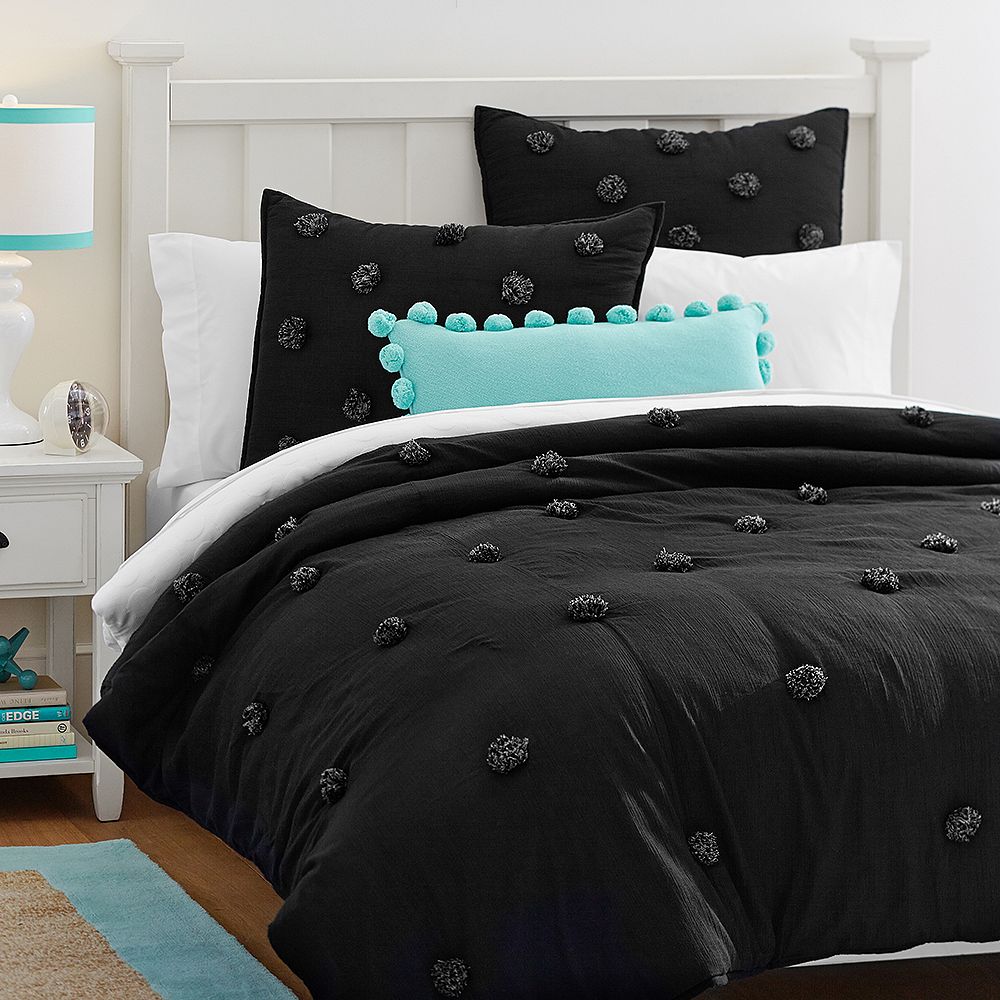 Crinkle Puff Quilt, Black