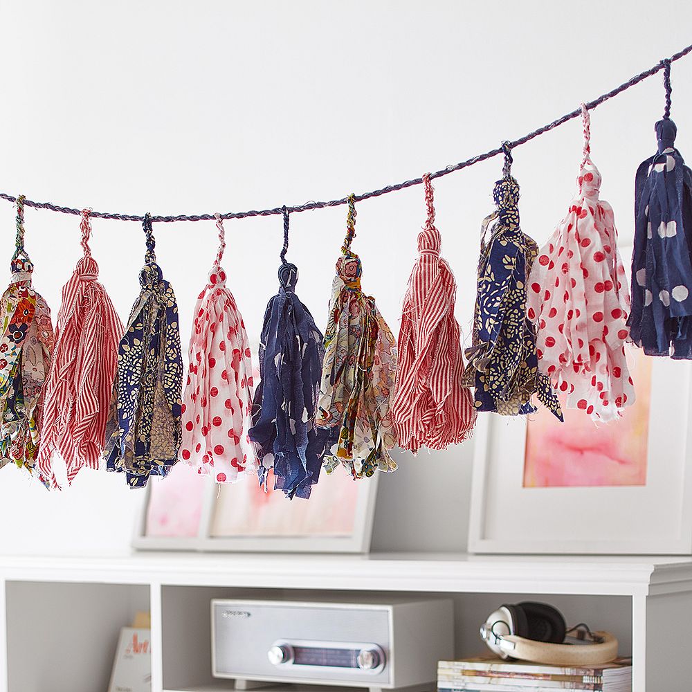 Fabric Tassels Garland