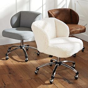 Highlands Gray Wingback Desk Chair