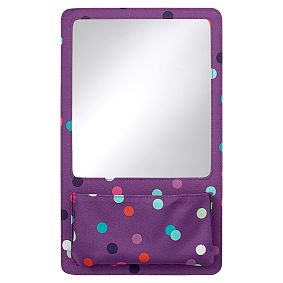 Gear-Up Purple Confetti Dot Locker Mirror Pocket