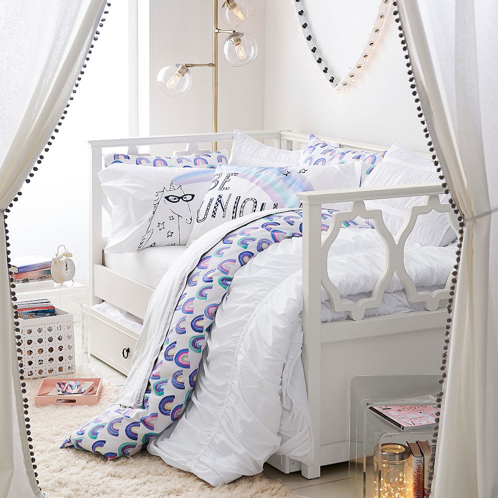 Merry Rainbow Flannel Duvet Cover