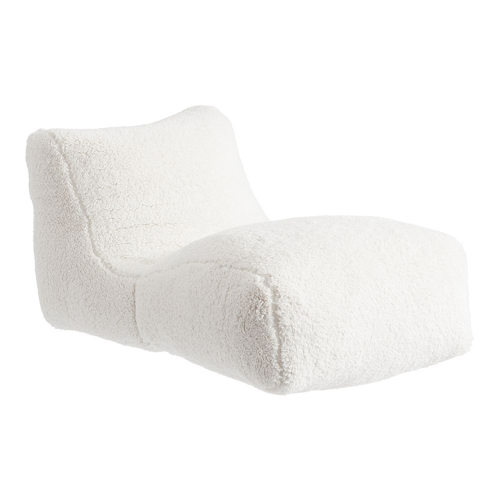 Sherpa Ivory Chaise Lounger