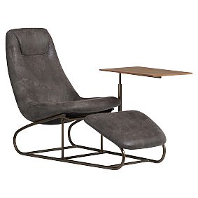 Charcoal Trailblazer Chaise Study Chair