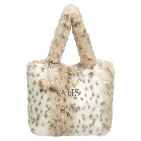Fur Snow Leopard Tote