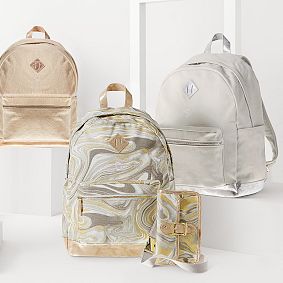 Northfield Solid Gray With Silver Metallic Backpack