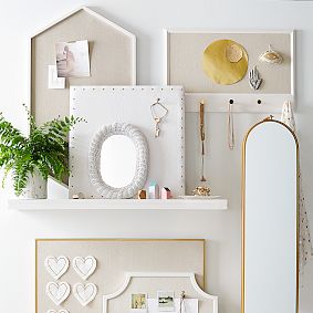 Wood Framed Pinboard With Hooks