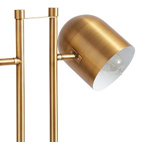 Gold Double-Dome Floor Lamp