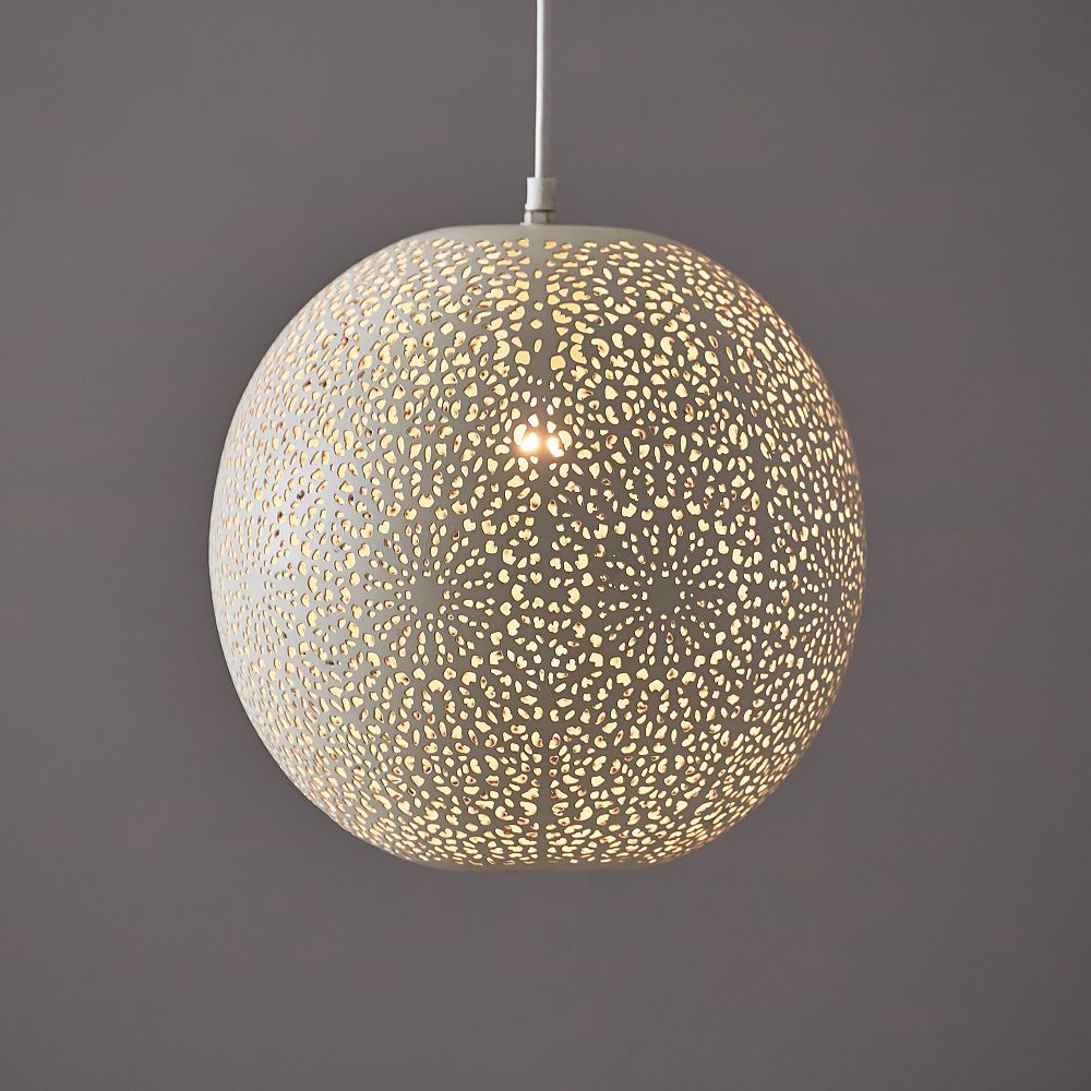 Small Medallion Punched Metal Pendant