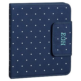 Gear-Up Navy Pin Dot Homework Holder