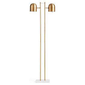 Gold Double-Dome Floor Lamp