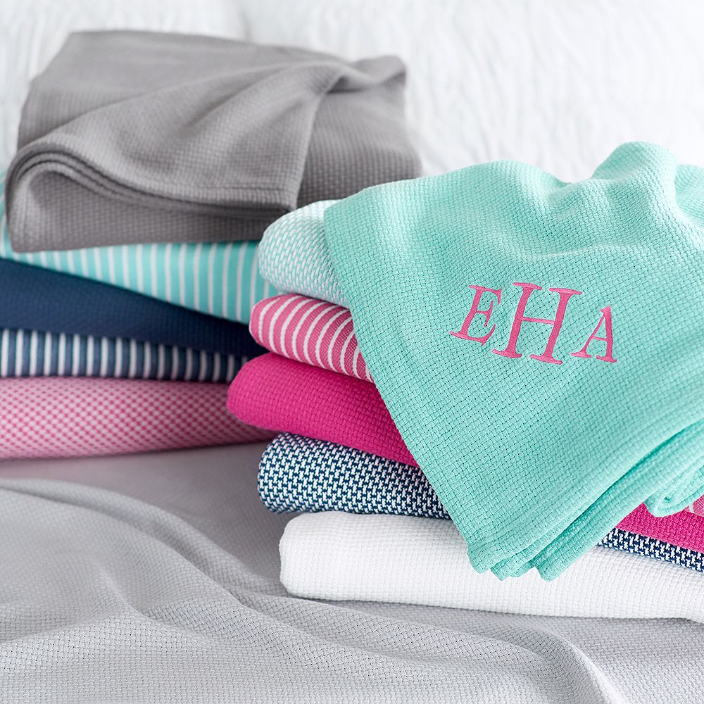 PBteen Classic Stripe Cotton Blanket
