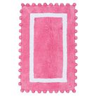 Pom-Pom Bath Mat, Bright Pink