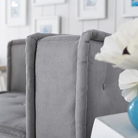 Cushy Corner, Faux Suede Light Gray