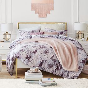 Painted Roses Organic Duvet Cover