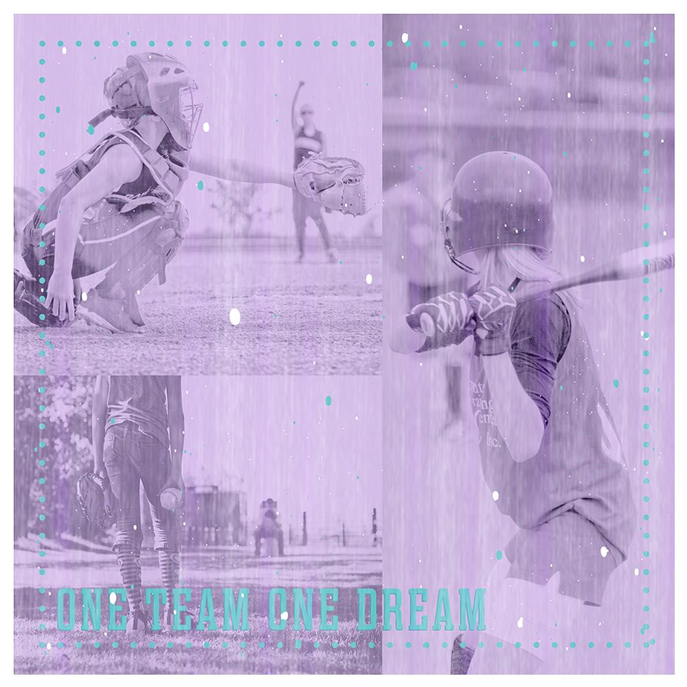 Softball Wall Mural