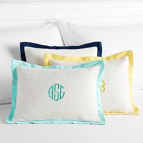 Velvet Border Monogram Pillow Covers