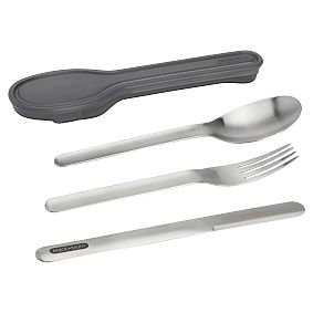 Black &amp; Blum Silver/Gray Cutlery Set &amp; Case