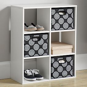 Frame Set + Storage Bins, Medallion Black Florette