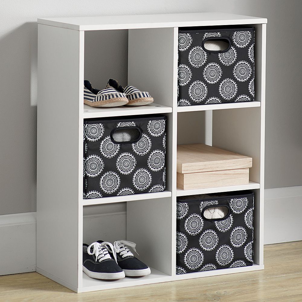 Frame Set + Storage Bins, Medallion Black Florette