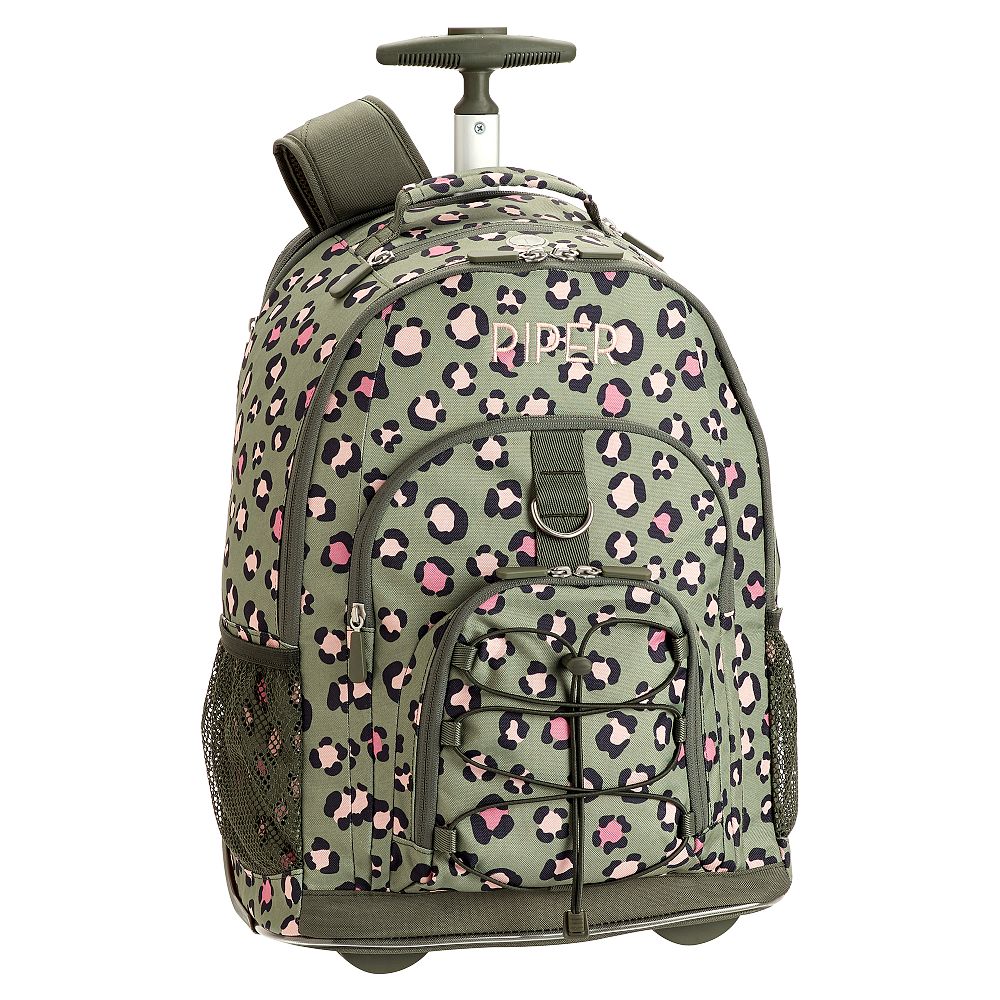 Gear-Up Olive Leopard Rolling Backpack