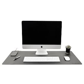 Wireless Charging Faux Leather Desk Pad