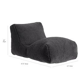 Sherpa Charcoal Chaise Lounger