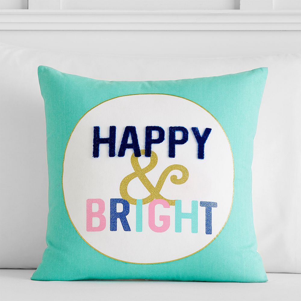 Bright Spirits Happy &amp; Bright Pillow Cover