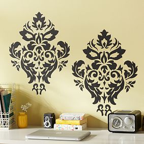 Black Damask Decal