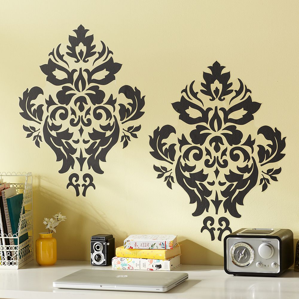 Black Damask Decal