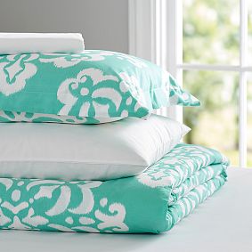 Ikat Medallion Duvet Bedding Set with Duvet Cover, Duvet Insert, Sham, Sheet Set + Pillow Inserts