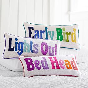 Sleep Sayings Needlepoint Pillows