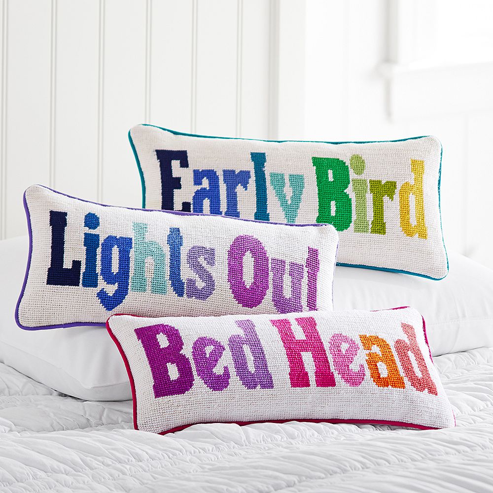 Sleep Sayings Needlepoint Pillows