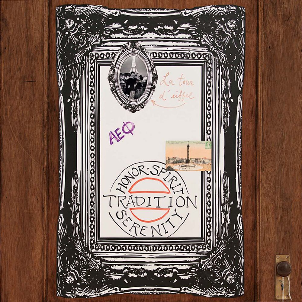 Victorian Frame Dry-Erase Message Board Decal