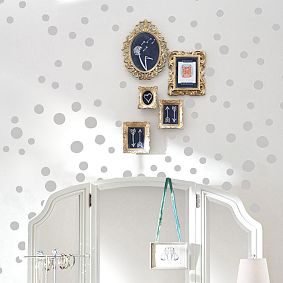 Wall Decal, Metallic Dottie, Silver